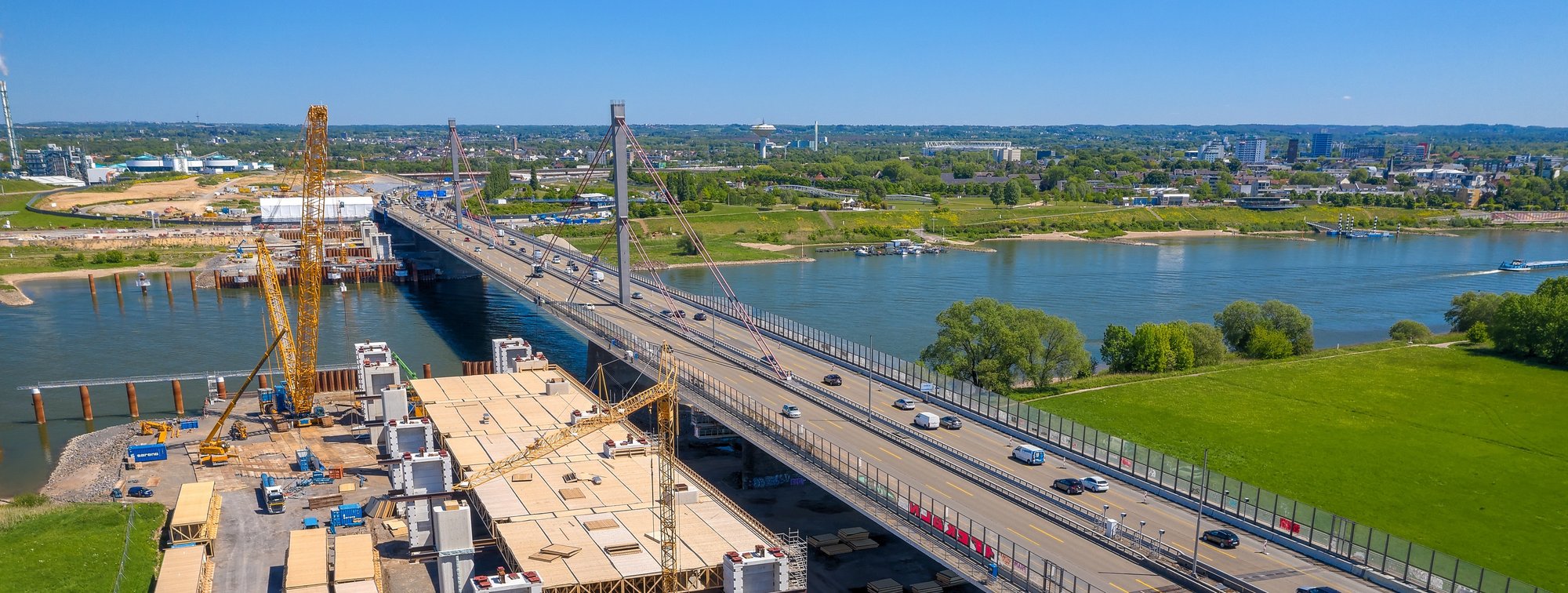 Bauarbeiten und Weiterbau A1-Rheinbrücke