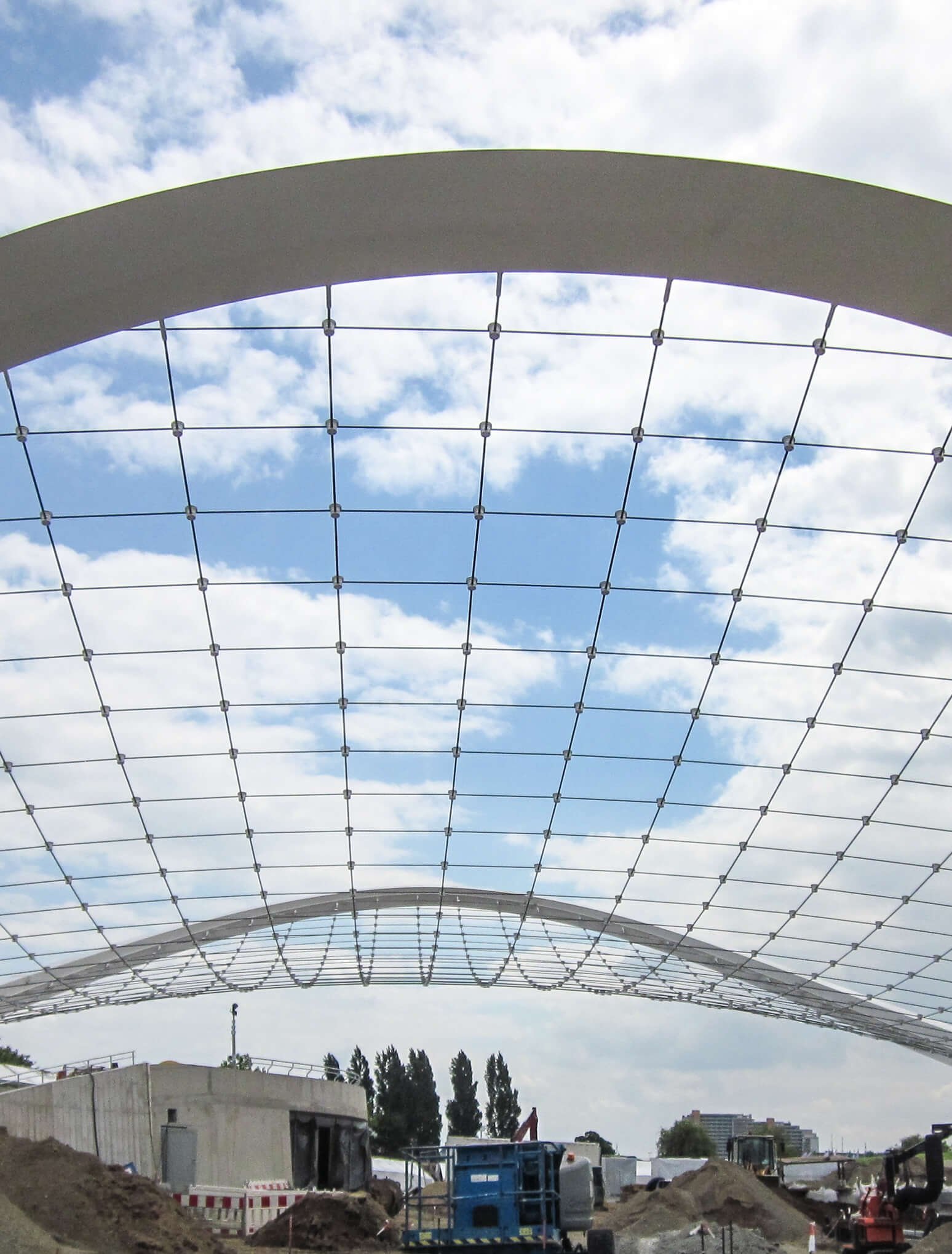 Dachtragwerk auf Baustelle vom KundenCenter in Wolfsburg