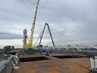 Trennschnitt der alten Leverkusener Brücke