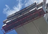 Blick von unten nach oben auf die Welding Plattform 